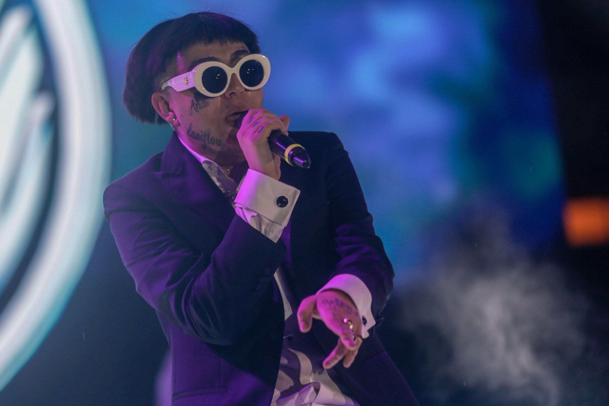 Dani Flow aparece cantando en esta imagen. (Foto: Medios y Media / Getty Images)