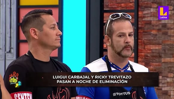 Luigui Carbajal y Ricky Trevitazo se despidieron entre lágrimas de El Gran Chef Famosos:  “Es un trabajo que hemos hecho bien”. (Foto: captura de pantalla Latina)