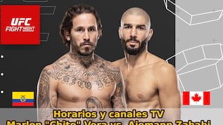 ¿A qué hora es y qué canal transmite pelea Marlon “Chito” Vera vs. Aiemann Zahabi por el UFC Vancouver?