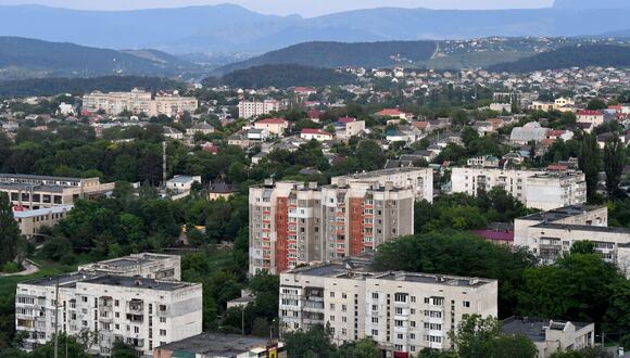 Una vista general de Simferopol en la península de Crimea. (Foto de Olga MALTSEVA / AFP)