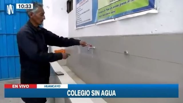 Huancayo: colegio utiliza agua de lluvia ante escasez del servicio en la institución | VIDEO 