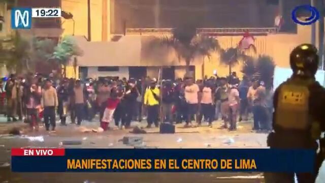 Centro de Lima: reportan incidentes entre manifestante y agentes PNP | VIDEO