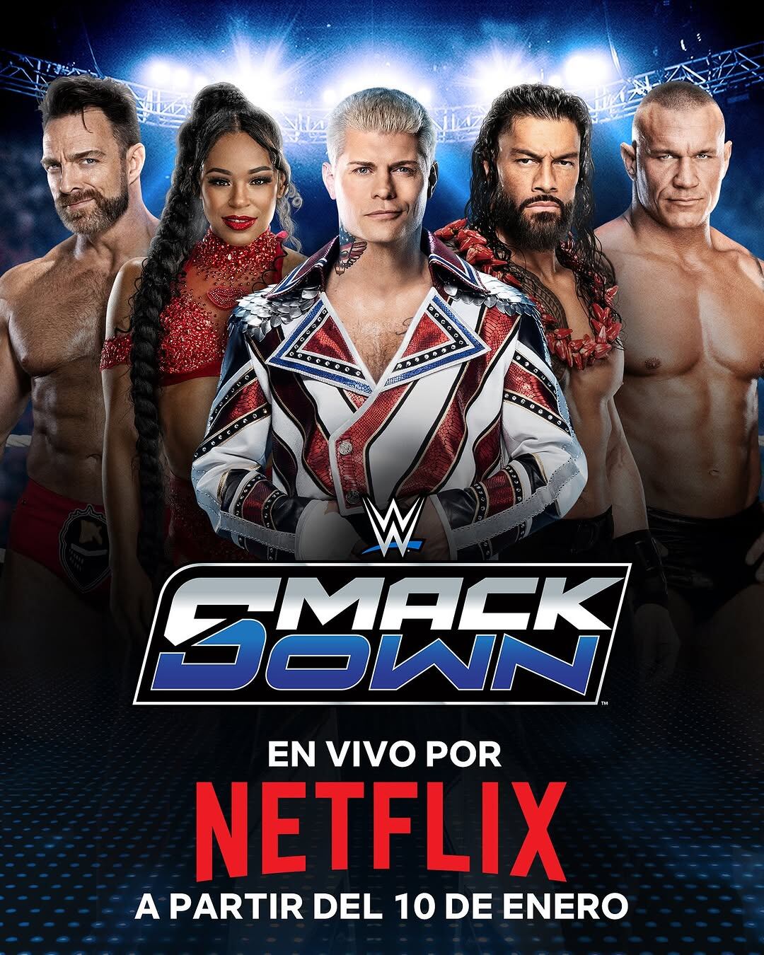El póster de "SmackDown", uno de los programas insignia de la World Wrestling Entertainment (Foto: WWE / Netflix)
