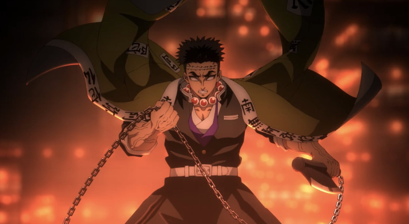 Gyomei Himejima en la Fortaleza Dimensional Infinita de "Kimetsu no Yaiba" (Foto: Ufotable)