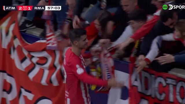 Álvaro Morata anota para el 2-1 de Atlético Madrid sobre Real Madrid por Copa del Rey | VIDEO
