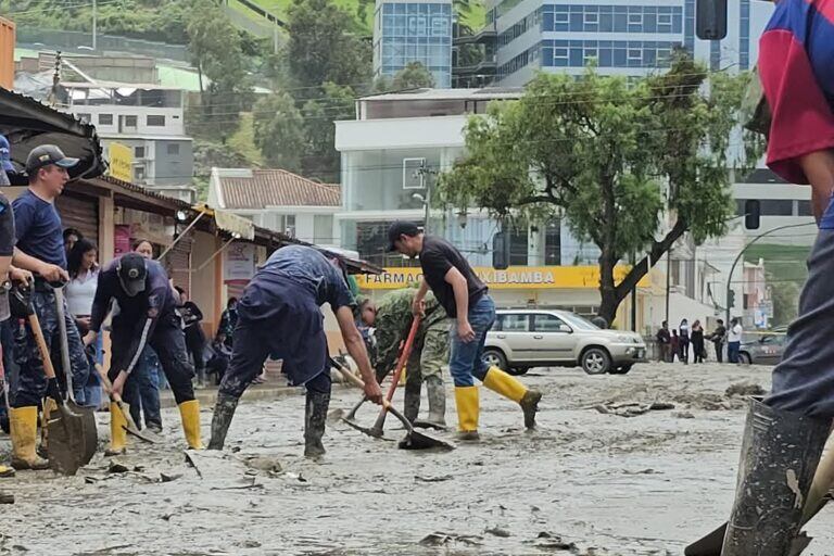 Las lluvias e inundaciones en Ecuador han dejado más de 130 mil damnificados. Foto: Secretaría Nacional de Gestión de Riesgos