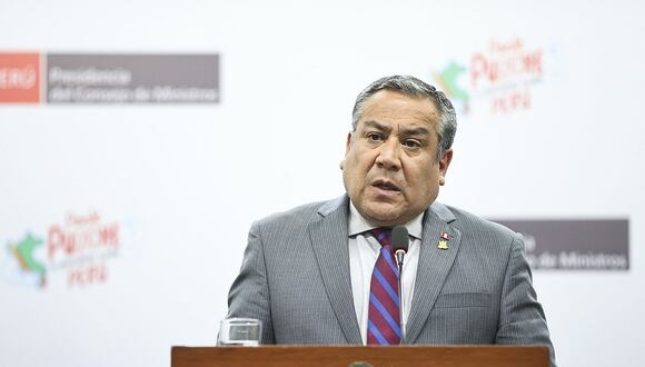 Gustavo Adrianzén, primer ministro, defendió el silencio que guardó Dina Boluarte. (Foto: PCM)