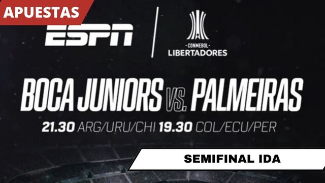 Apuestas Boca Juniors vs Palmeiras: revisa las cuotas del partido por Copa Libertadores