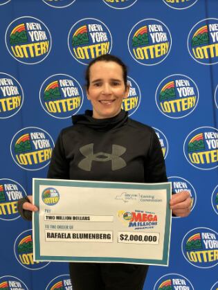 Rafaela Blumenberg ganó US$ 2 millones en el Mega Millions (Foto: Mega Millions)