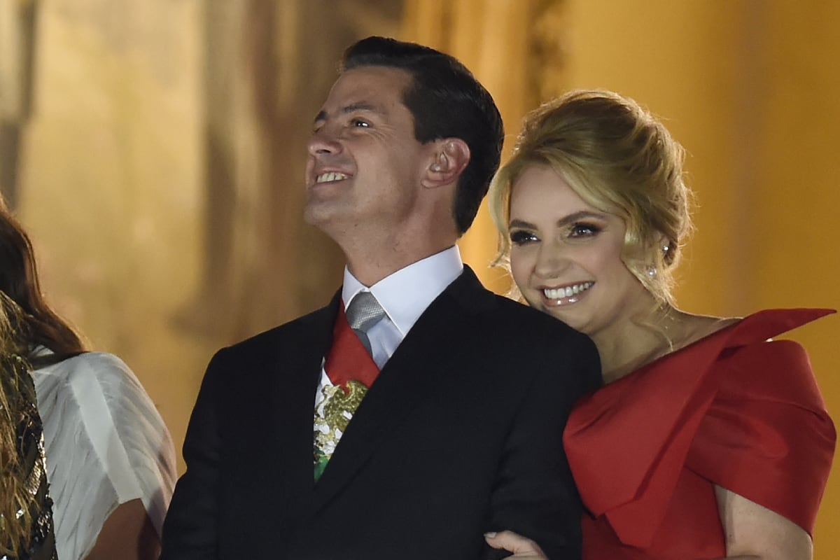 Enrique Peña Nieto y su segunda esposa, Angélica Rivera (Foto: Alfredo Estrella / AFP)