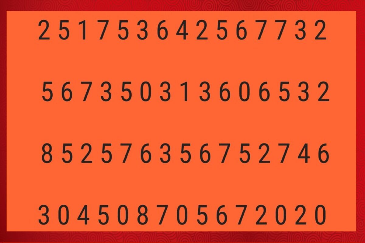 RETO VISUAL | Entre los dígitos casi idénticos hay un '9' que debes localizar como máximo en 5 segundos. (Foto: MAG)