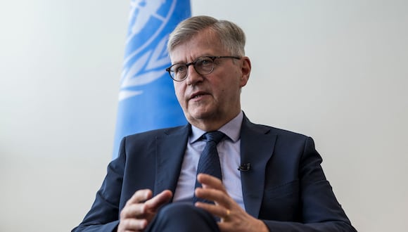 El secretario general adjunto de Operaciones de Paz de las Naciones Unidas, Jean-Pierre Lacroix. (Foto de ANGELA WEISS / AFP)