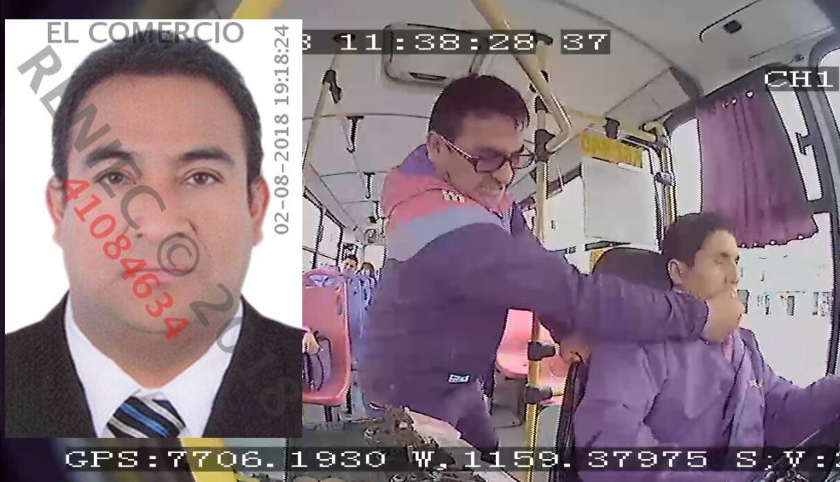 Willy Villavicencio agredió con dos puñetazos a un chofer.
