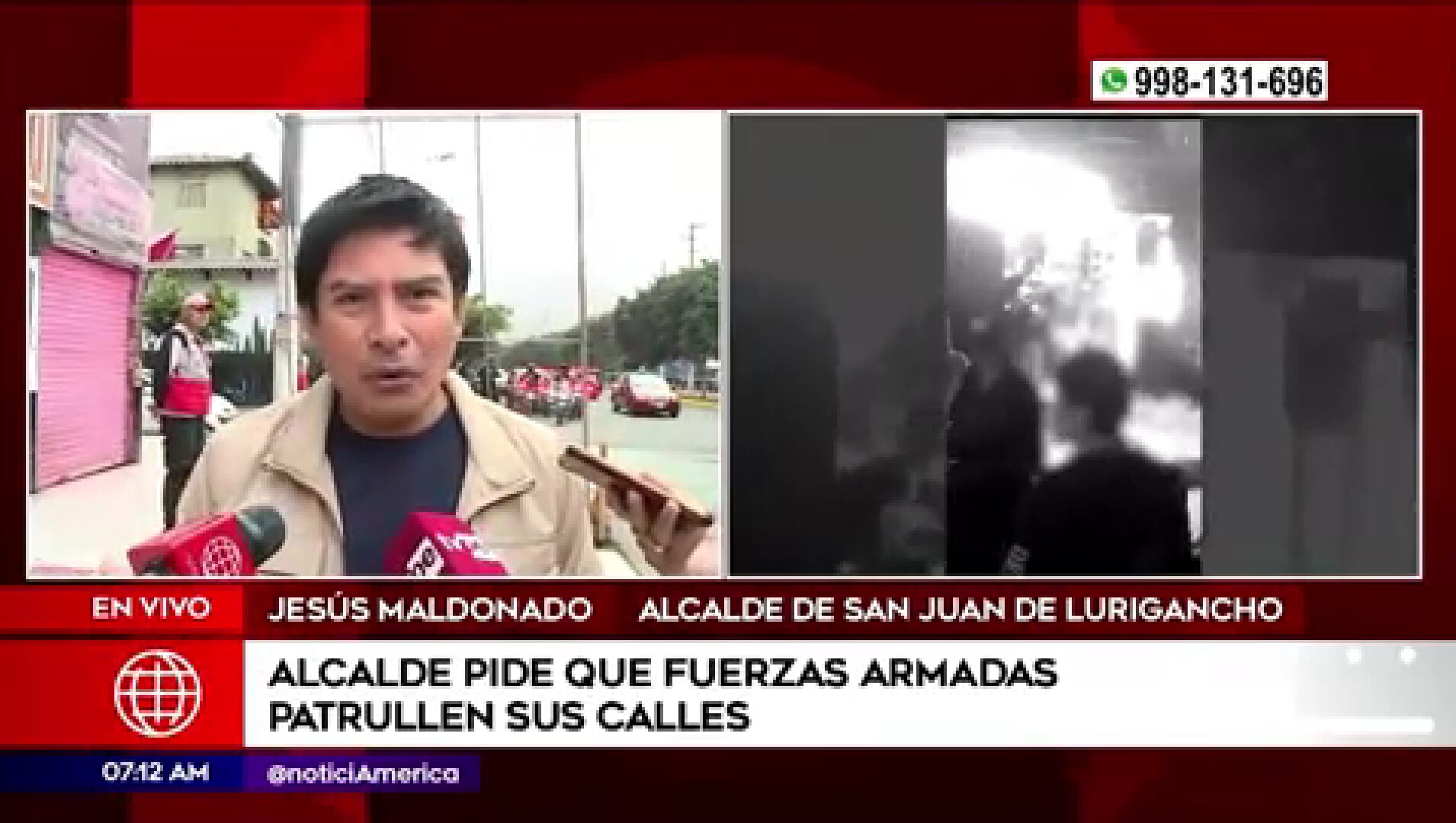 Alcalde Jesús Maldonado se pronunció tras ataque en discoteca de SJL. (Foto: América Noticias)