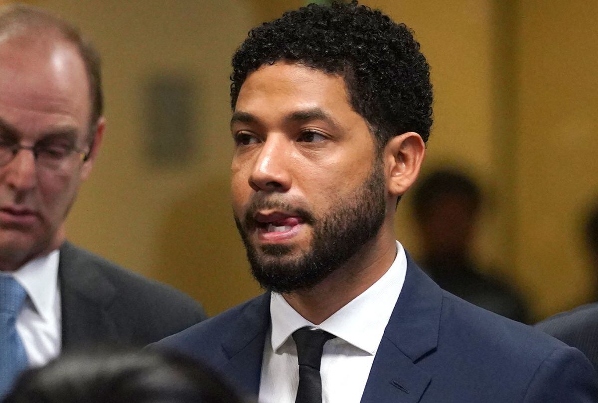 Jussie Smollett comparece ante el Tribunal Penal de Leighton con su abogada, el 14 de marzo de 2019 en Chicago (Foto: E. Jason Wambsgans / POOL / AFP)