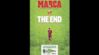 "Lamentable final de una época gloriosa", la portada de "Marca"