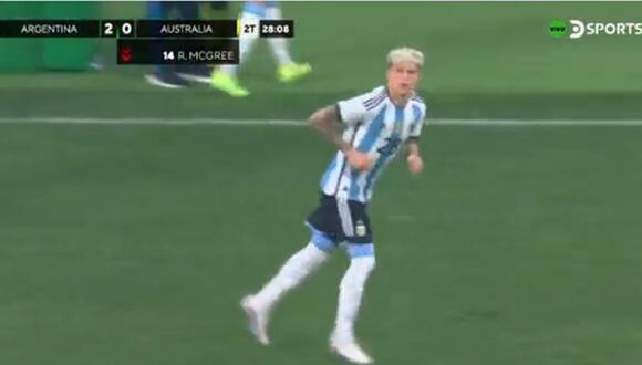 Garnacho debut Argentina vs Australia hoy por amistoso 2023: estreno con la Albiceleste | VIDEO