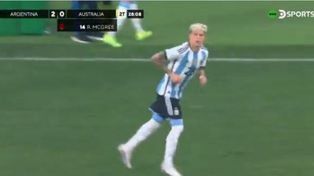 Garnacho debutó con Argentina: así fue su estreno contra Australia | VIDEO 