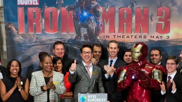 FOTOS: Iron Man visitó la bolsa de valores de Nueva York