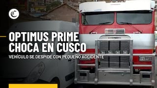 Optimus Prime choca en Cusco: los detalles del pequeño accidente
