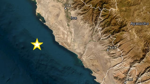 Sismo en Ica de 5.9 magnitud ocurrió esta mañana, según el IGP
