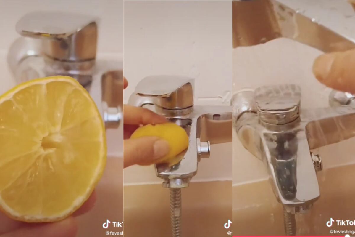 Emplea el medio limón que te sobró en el hogar para limpiar tu grifo. (Foto: TikTok/fevashogar).