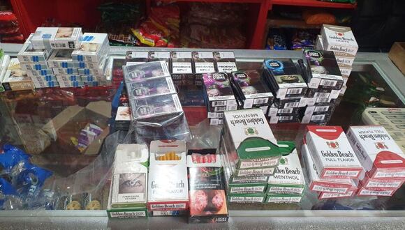 Policía decomisa gran cantidad de cigarrillos ‘bamba’ en negocio de Lince.