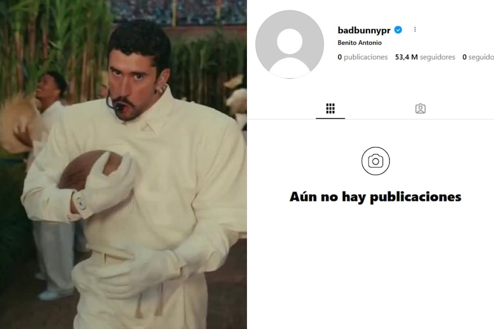 De un momento a otro, la cuenta de Bad Bunny borró todos sus posts de Instagram. ¿Qué habrá pasado? (Foto: NFL)