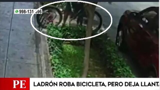 Ladrón se llevó bicicleta encadenada en solo seis segundos en Magdalena | VIDEO