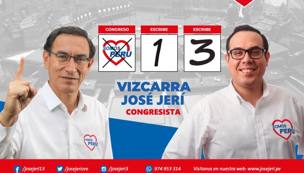 En las elecciones del 2021, José Jerí promovía su candidatura en la lista que lideraba en aquel momento Martín Vizcarra, ya expresidente vacado por el Congreso.