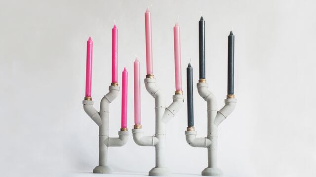 Alumbra distinto con estos candelabros inspirados en tuberías