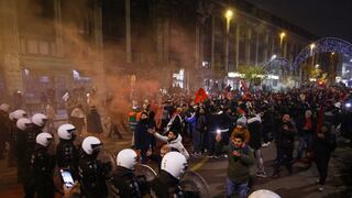 Una decena de detenidos en Bruselas en disturbios por victoria de Marruecos