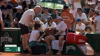 Ignacio Buse sufrió golpe de calor en su debut ante Andrey Rublev en Roland Garros 2026