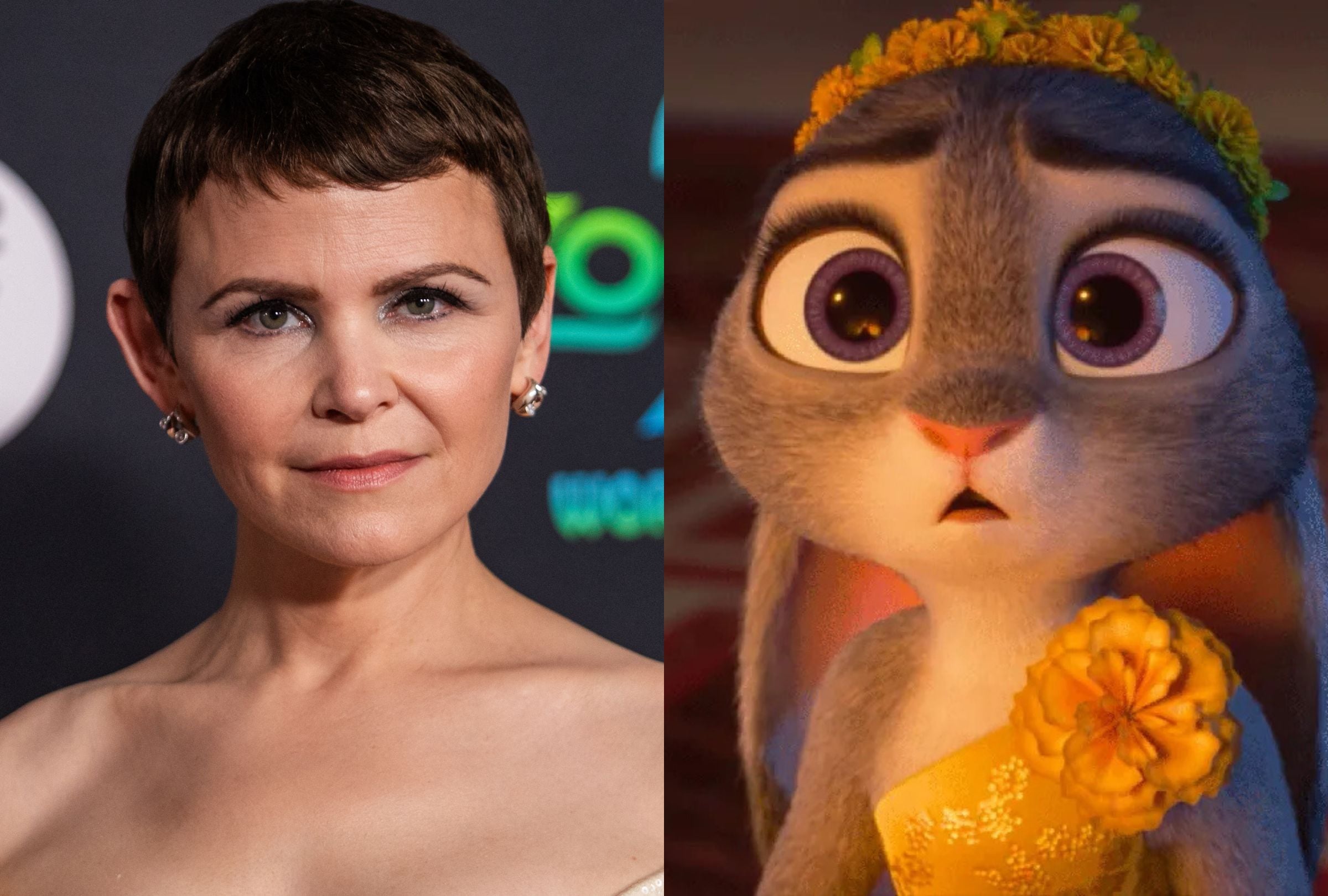 Ginnifer Goodwin le da la voz en inglés a Judy Hopps a lo largo de la película animada "Zootopia 2" (Fotos: Apu Gomes / AFP & Walt Disney Animation Studios)