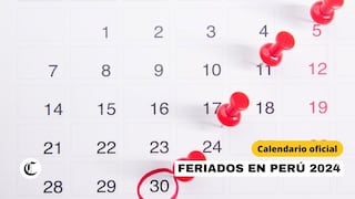 Feriados nacionales 2024 en Perú: Próximos feriados y días no laborables del año 