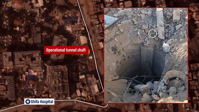 Israel anuncia el hallazgo de un túnel fortificado de Hamás bajo el hospital Al Shifa de Gaza