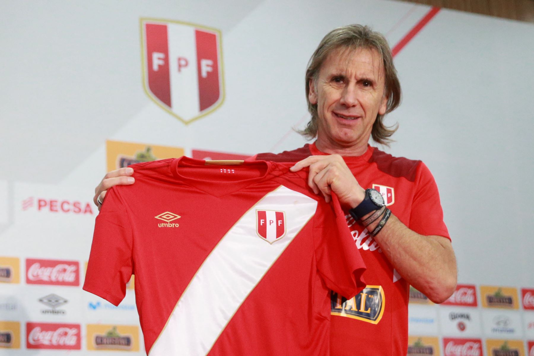 ¿Cómo reaccionó Ricardo Gareca cuando se le preguntó si había visto a Perú en las Eliminatorias?. (Foto: ANDINA/Vidal Tarqui)