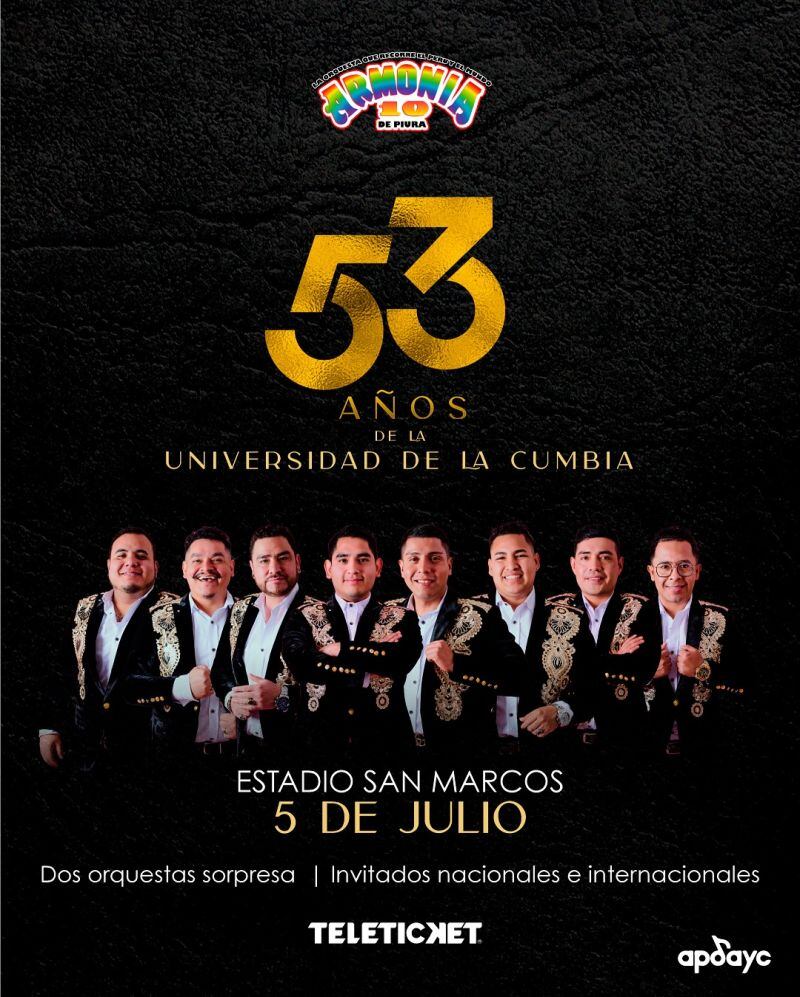 Armonía 10 celebrará sus 53 años con un concierto especial en el Estadio San Marcos. (Foto: Instagram)