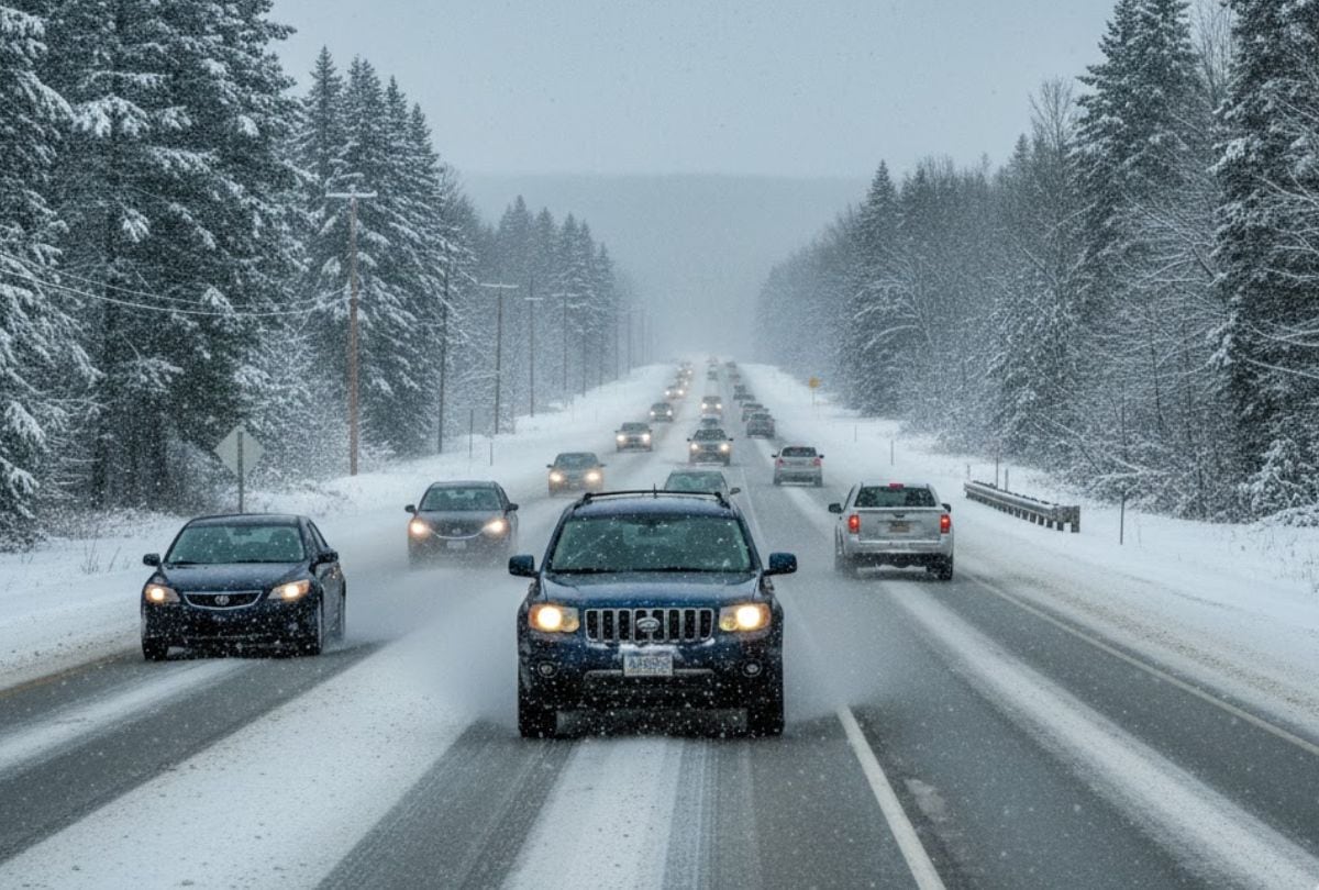 El experto recomienda disminuir la velocidad al conducir en carreteras con presencia de nieve y hielo. (Crédito: Freepik)