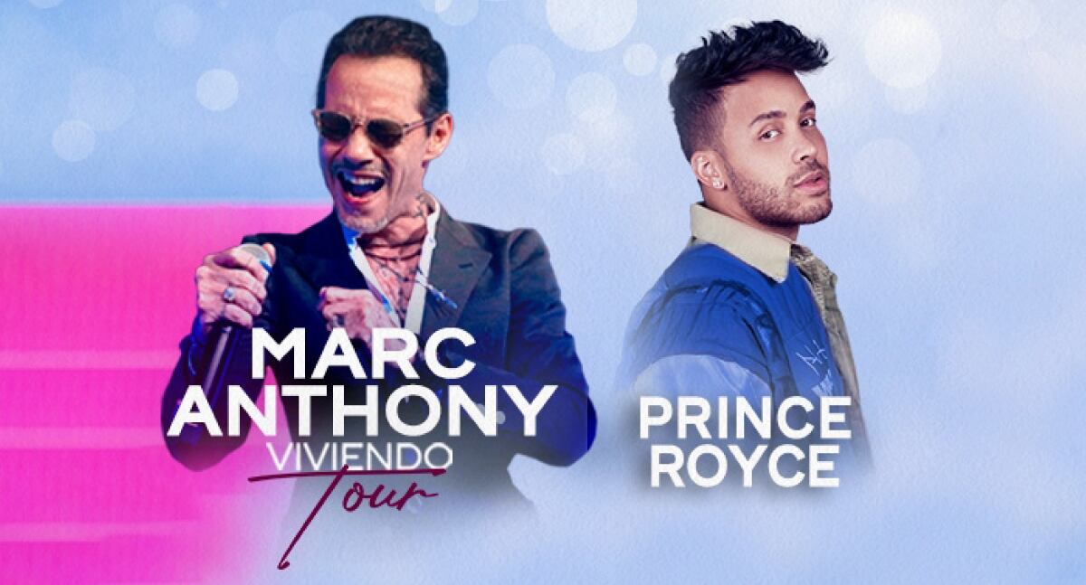 Accede al 20% de descuento en entradas para ver a Marc Anthony y Prince Royce en "Viviendo Tour"