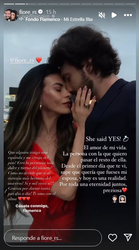 Iván Micol selló su compromiso con Fiorella Rodríguez al entregarle un anillo, oficializando así sus planes de matrimonio| Foto: Instagram