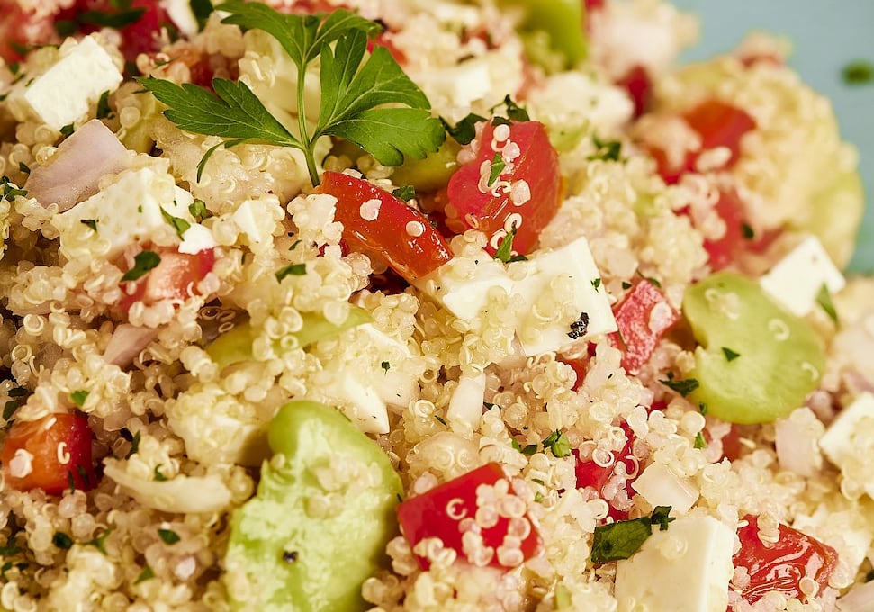 Receta de solterito de quinua.