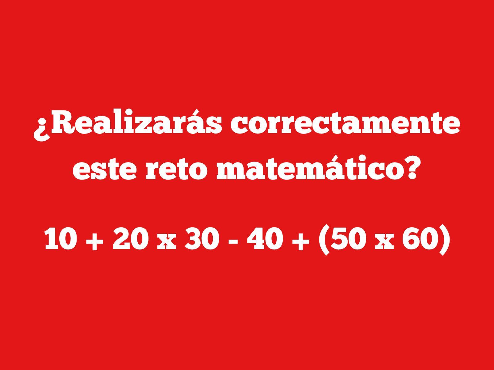 Reto matemático: Trata de que tu rapidez mental sea efectiva en esta ocasión. No tienes mucho tiempo. (Creación: Mag)