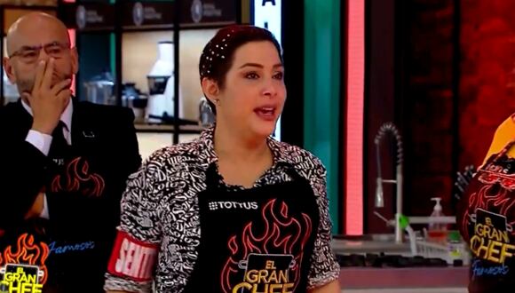 Natalia Salas se despidió cantando en emotiva eliminación del programa "El Gran Chef Famosos". (Foto: Captura de video)