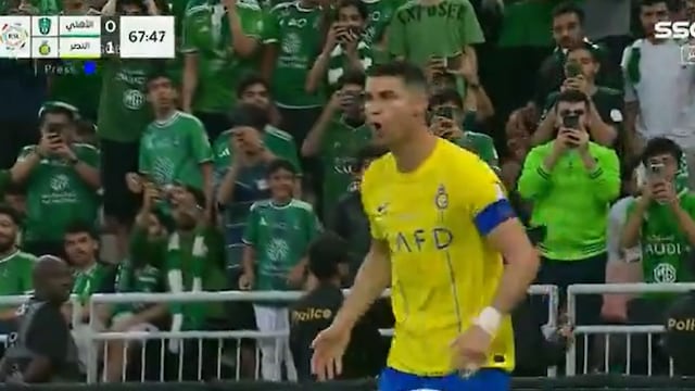 ¡Imparable! Cristiano Ronaldo anotó el 1-0 de Al Nassr vs Al Ahli por la Saudí Pro League | VIDEO