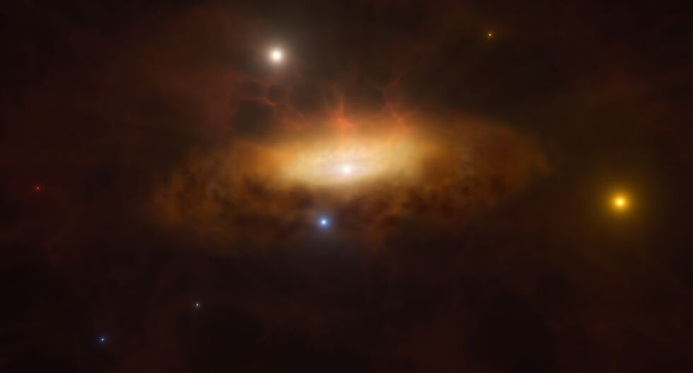 European Southern Observatory detects the activation of a black hole in the center of a galaxy
