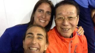 El selfie de Natalia con Man Bo Park y Gaby Pérez del Solar