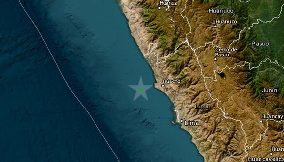 Sismo de magnitud 3.8 se registró este lunes 15 de enero en la ciudad de Huacho, al norte de Lima | Imagen: IGP