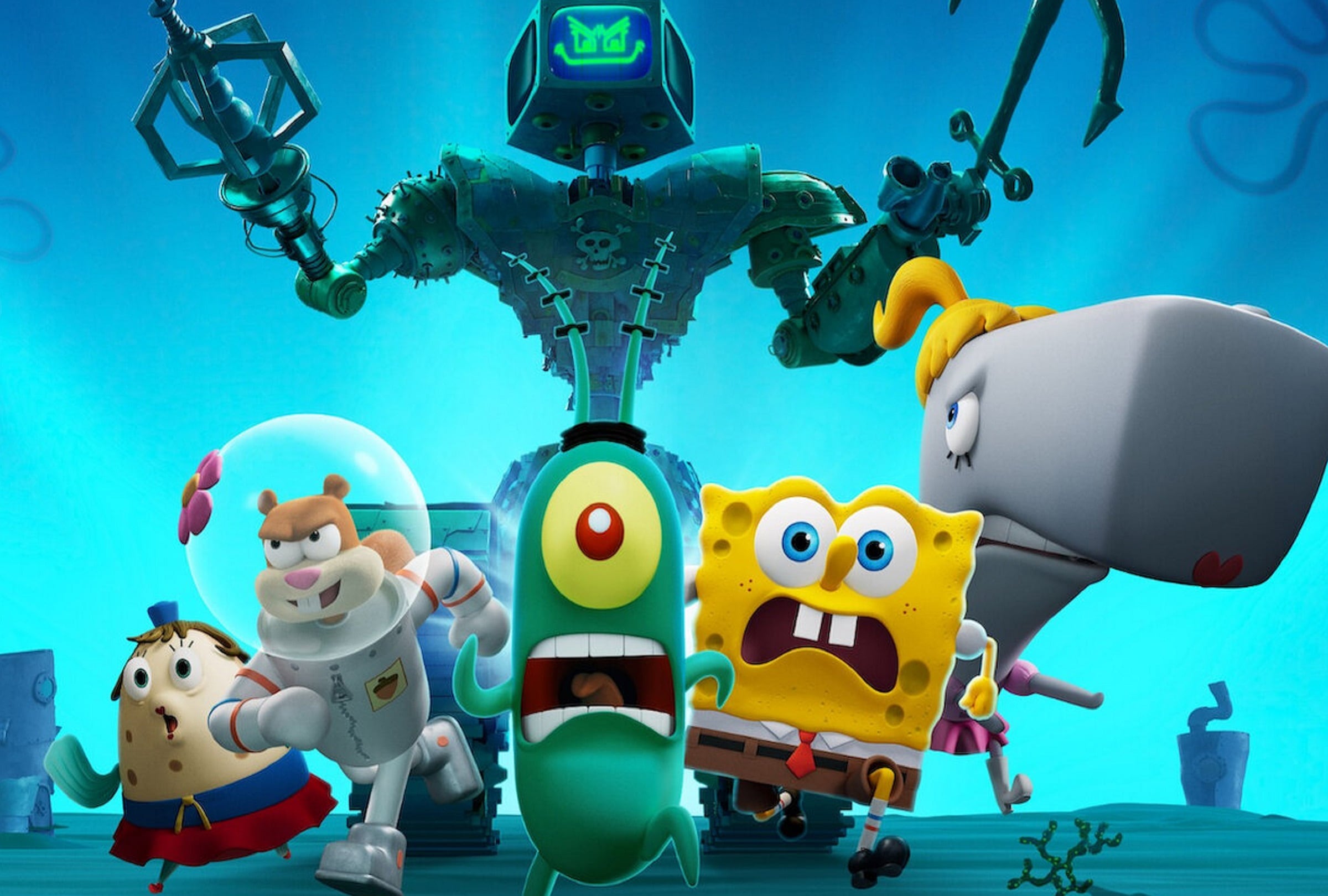 ¿Qué pasó con Bob Esponja y sus amigos de Fondo de Bikini al final de la película animada "Plankton: The Movie"? (Foto: Netflix)