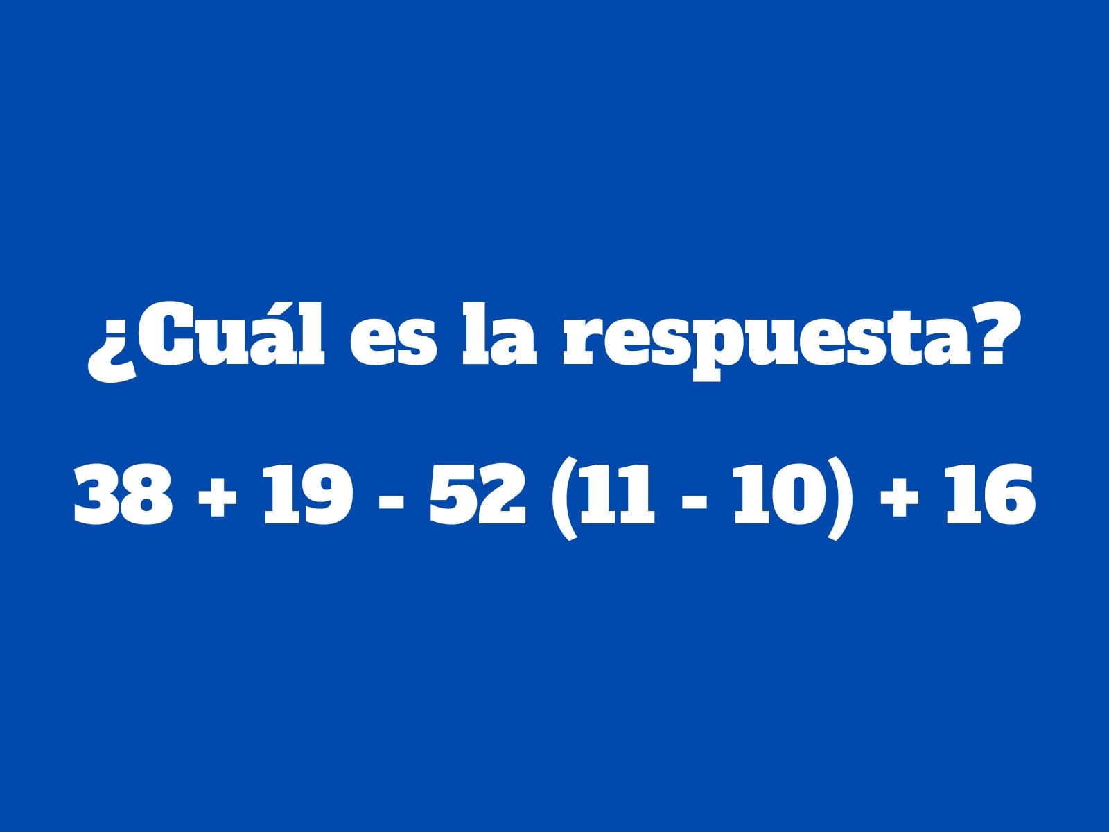 Reto matemático: No tienes mucho tiempo para resolver; así que razona con rapidez. (Creación: Mag)